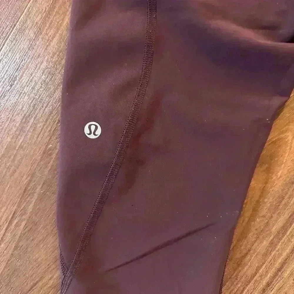 Lululemon Tight Stuff Crop Leggings Bordeaux Drama Raspberry Size 8